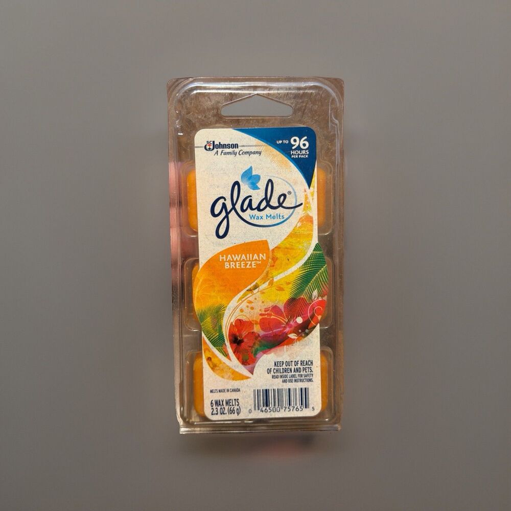 Sc Johnson Glade Wax Melts Hawaiian Breeze  2.3 oz 6 Melts NEW